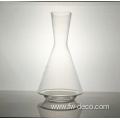 elegant wine glass decanter with gold plating bottom